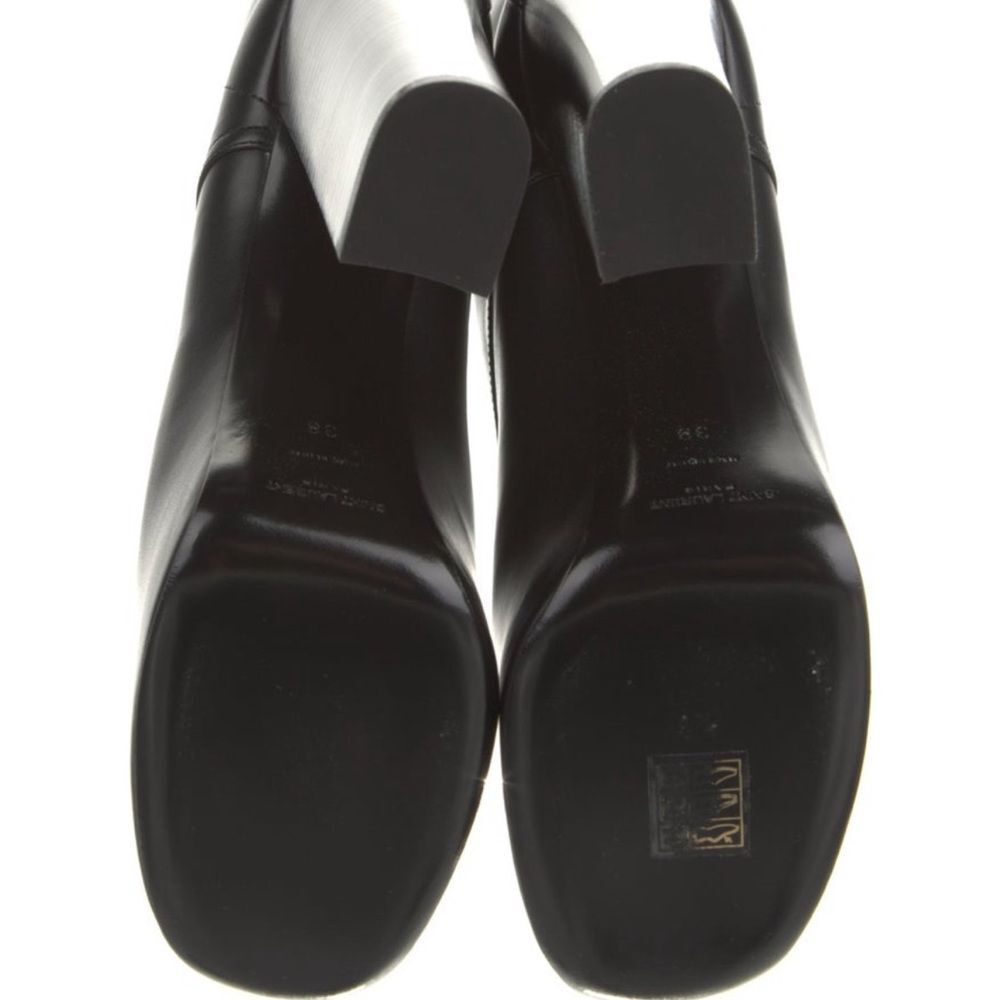 Saint Laurent Leather Lace-Up Boots - Picture 5 of 5